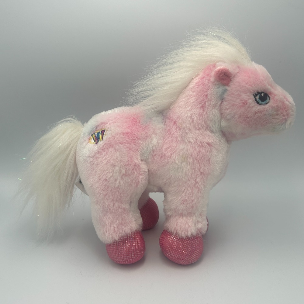 Webkinz Ganz Horse Pony Pink Cotton Candy Sparkle Plush Toy No Code HM117 Retire